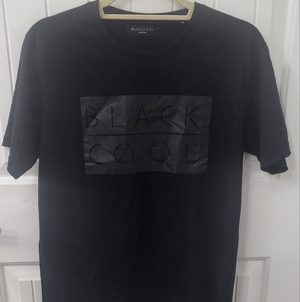 Black Cool Signature Label Tees Crew Neck M